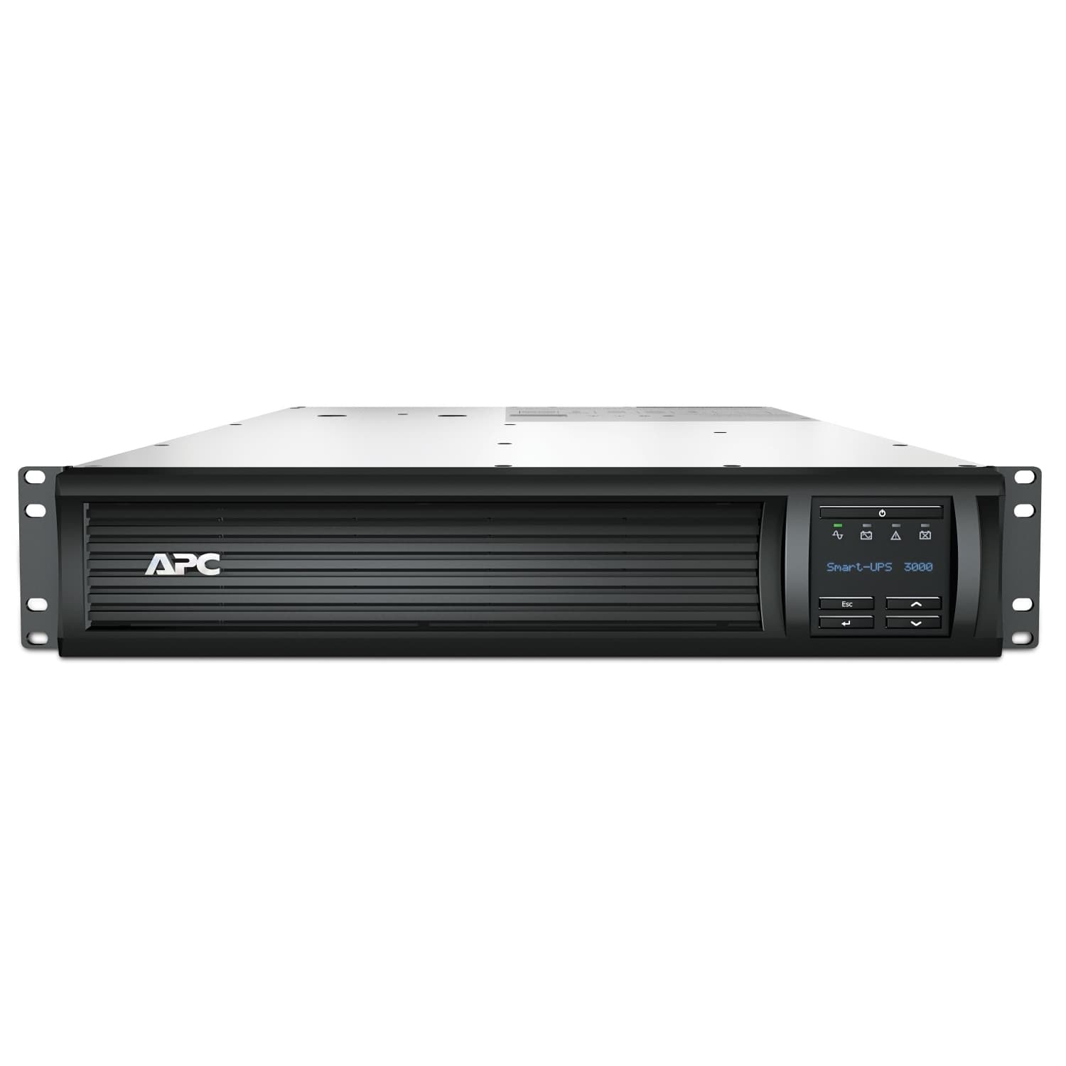 APC Smart-UPS 3000VA LCD RM - UPS (montável em bastidor) - AC 230 V - 2700 watt - 3000 VA - Ethernet, RS-232, USB - conectores de saída: 9 - 2U - preto - com APC UPS Network Management Card - para P/N: AR3105W, AR3140G, AR3155W, AR3305W, AR3340G, AR3