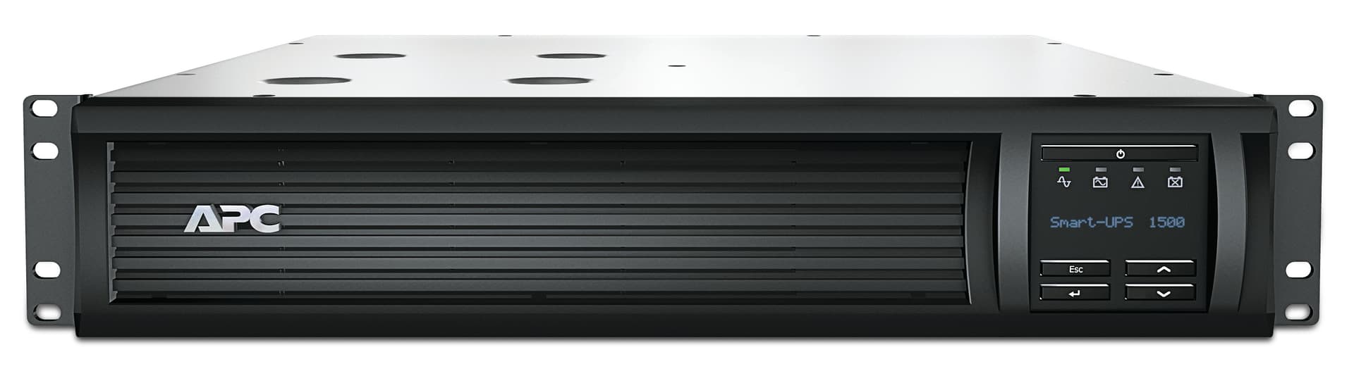 APC Smart-UPS 1500VA LCD RM - UPS (montável em bastidor) - AC 230 V - 1000 watt - 1500 VA - Ethernet, RS-232, USB - conectores de saída: 4 - 2U - preto - com APC UPS Network Management Card - para P/N: AR4018SPX432, AR4024SP, AR4024SPX429, AR4024SPX4