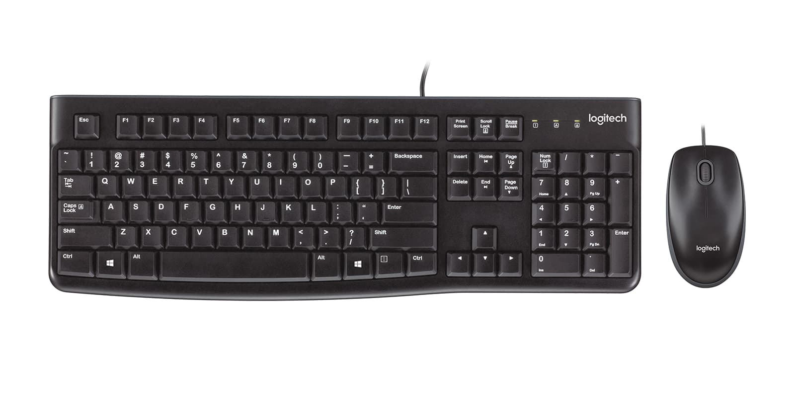Logitech Desktop MK120 - Conjunto de teclado e rato - USB - Layout Inglês