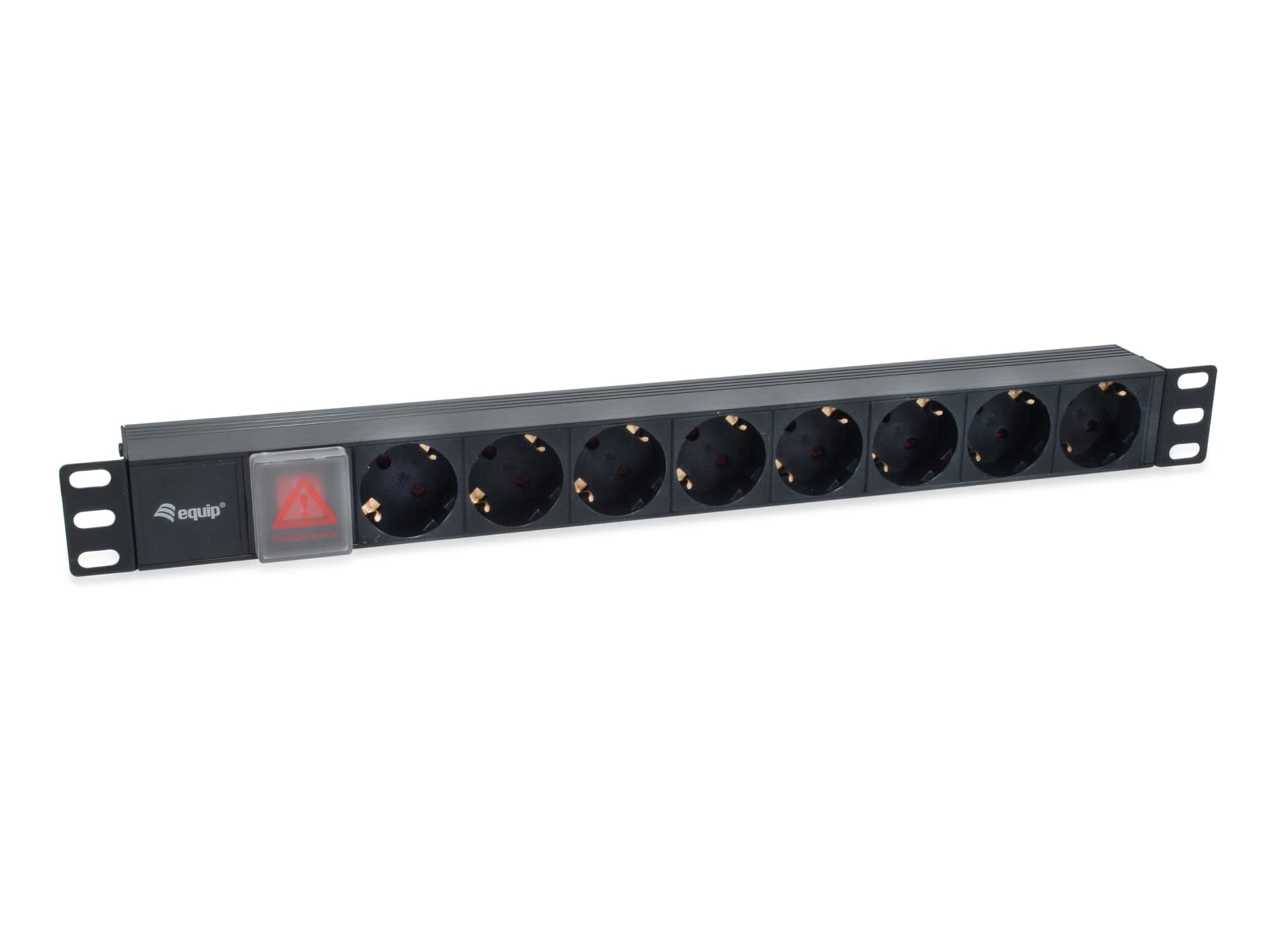 EQUIP REGUA 19" 8 TOMADAS SCHUKO C/ INTERRUPTOR CABO C14 1.8M