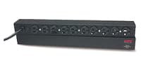 APC Basic Rack-Mount PDU - Faixa de distribuição de energia (montável em bastidor) - AC 120 V - 1.8 kW - entrada: NEMA 5-15 - conectores de saída: 10 (NEMA 5-15) - 1U - 19" - 3.65 m cabo - preto - para P/N: AR4017A, AR4032A, AR4038LA, SMT1000RM1U, SR