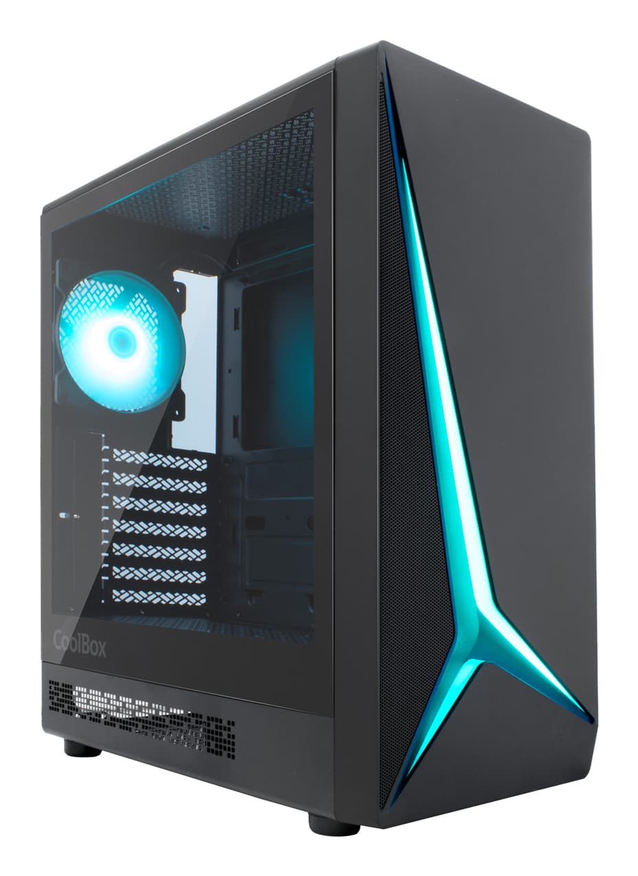 COOLBOX COO-CHA-GA450B-0 GAMINGATX GA450 STARLIGHT BLACK ARGB USB-C 3.2 GEN1 CASE WITHOUT POWER SUPPLY + 1 FAN