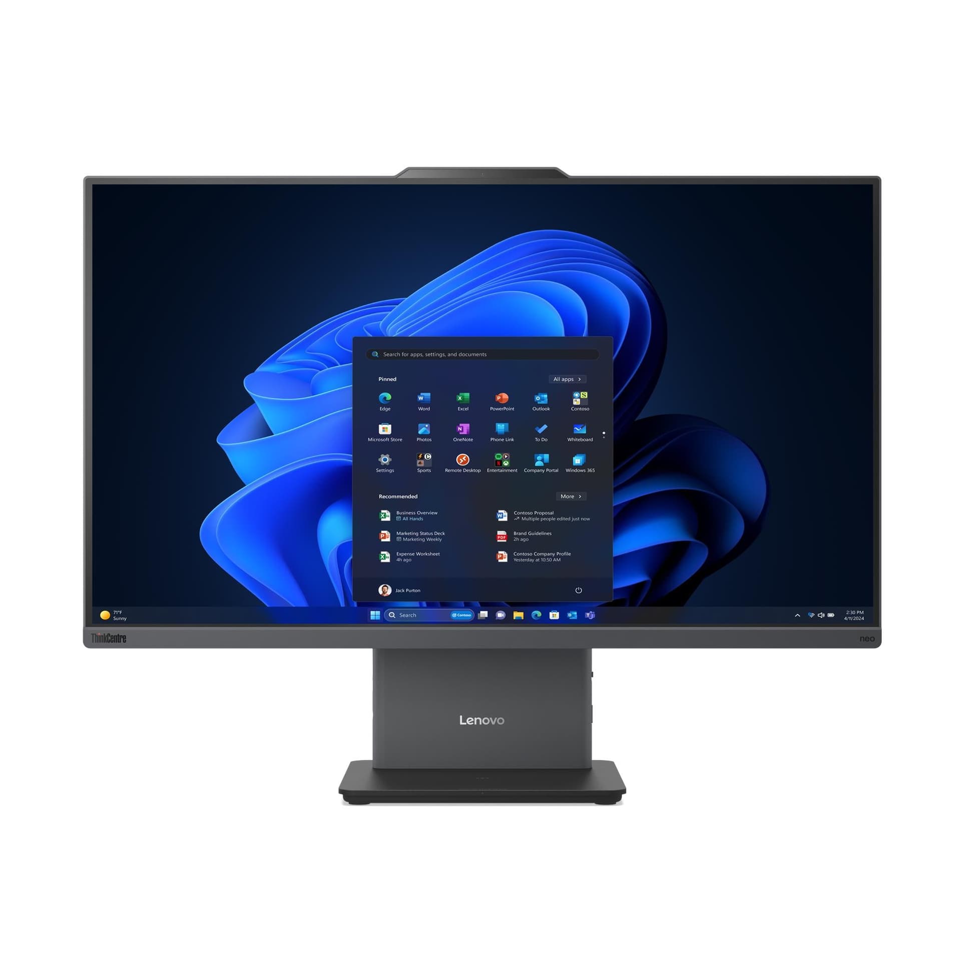 Lenovo ThinkCentre neo 50a 24 Gen 6 LNL, Intel Core Ultra 7, 60,5 cm (23.8"), 1920 x 1080 pixels, 16 GB, 512 GB, Windows 11 Pro