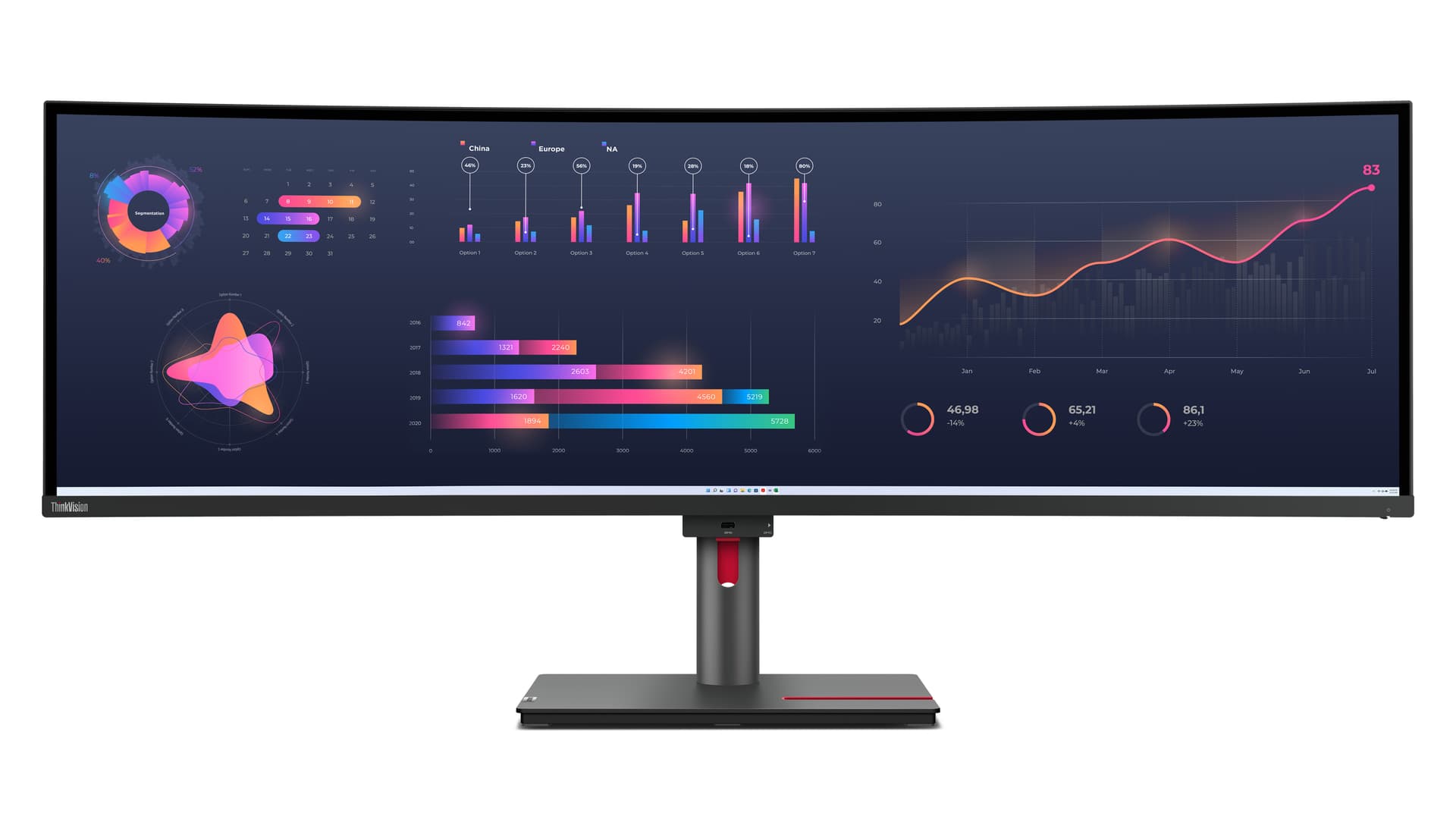 Lenovo ThinkVision P49w-30 Monitor, 124,5 cm (49"), 5120 x 1440 pixels