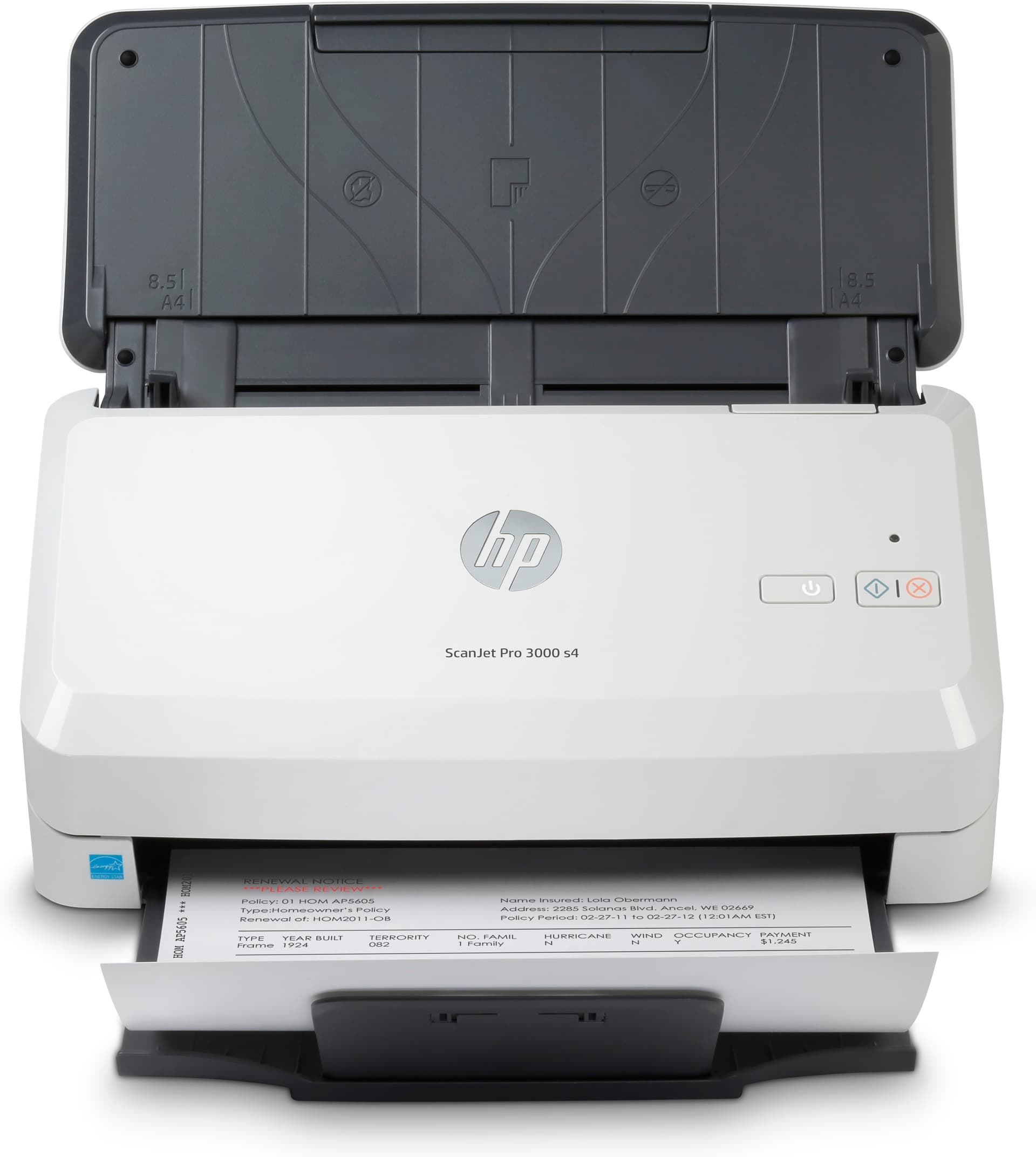 HP Scanjet Pro 3000 s4 Sheet-feed Document scanner CMOS CIS Duplex 216x3100mm 600dpix600dpi 40ppm mono ADF 50sheets 4000scans