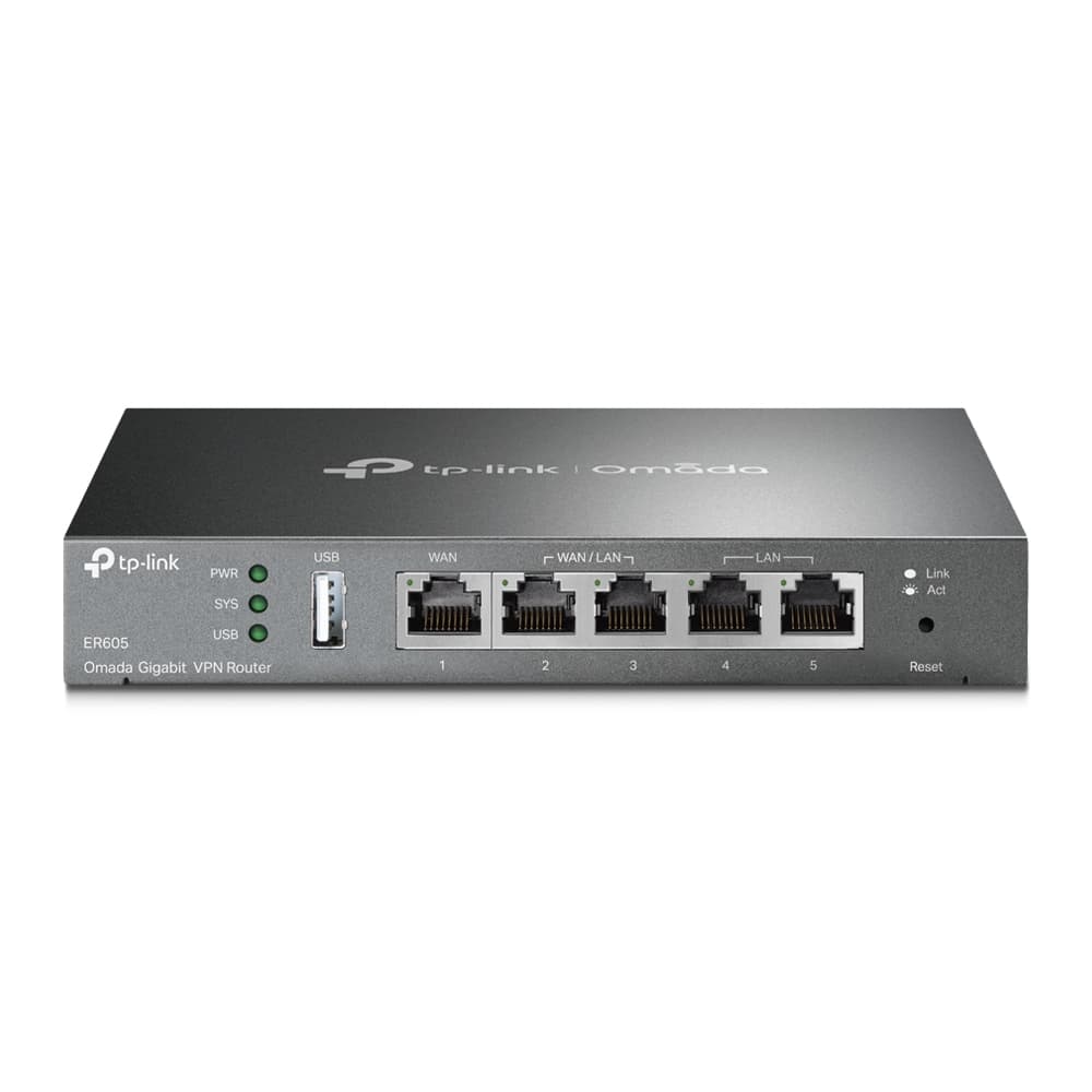 TP-LINK ER605 GLAN Multi WAN VPN router GE WAN Port 3xGE WAN/LAN Ports GE LAN Port Omada SDN
