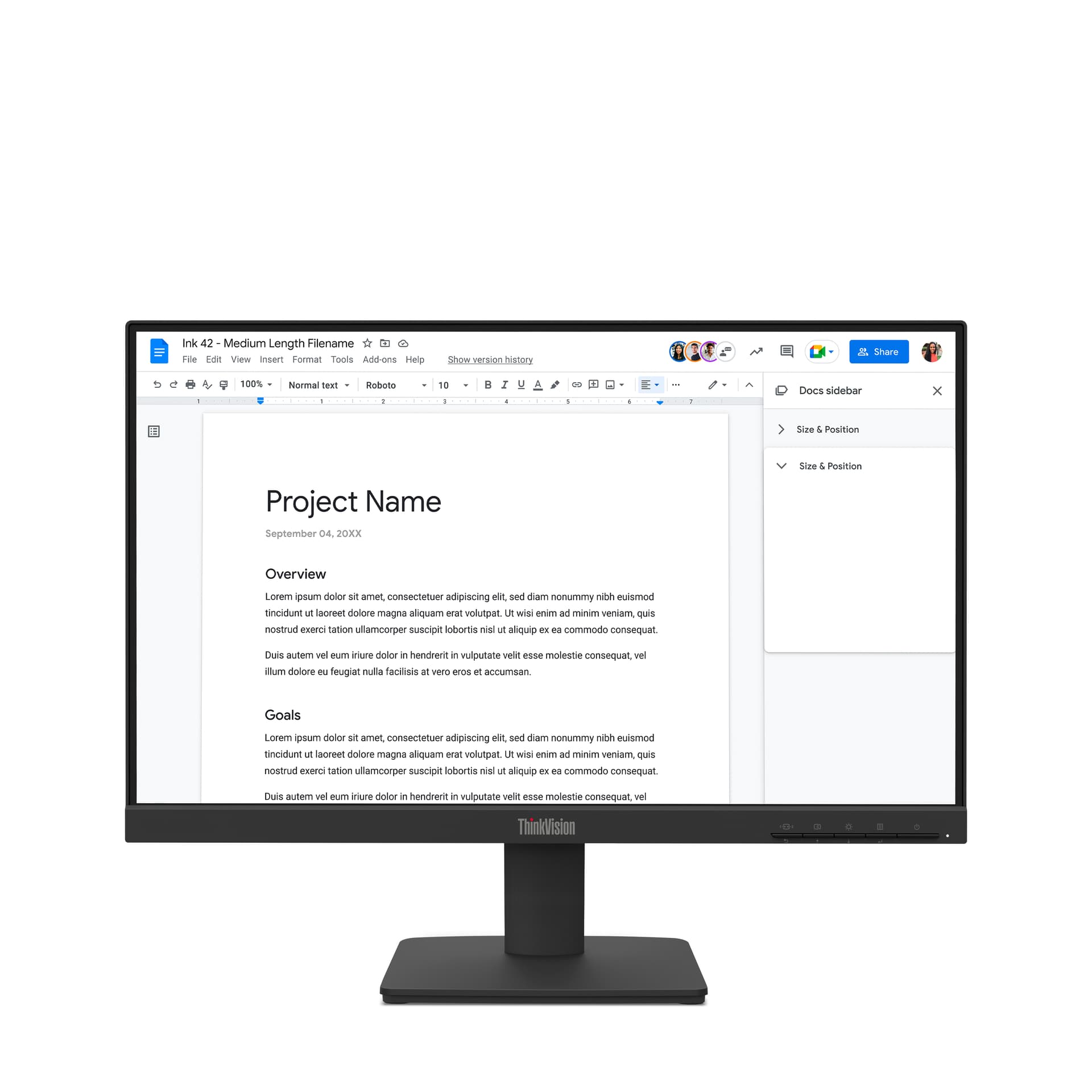 Lenovo ThinkVision S22-4e Monitor, 54,6 cm (21.5"), 1920 x 1080 pixels
