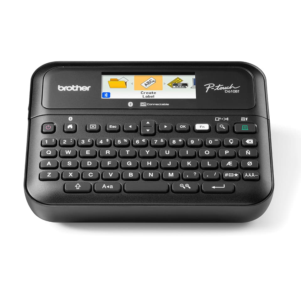 BROTHER Label Printer Desktop model 3.5/6/9/12/18mm TZe Tape Max 5lines Printing Per Label USB Connection 16characters