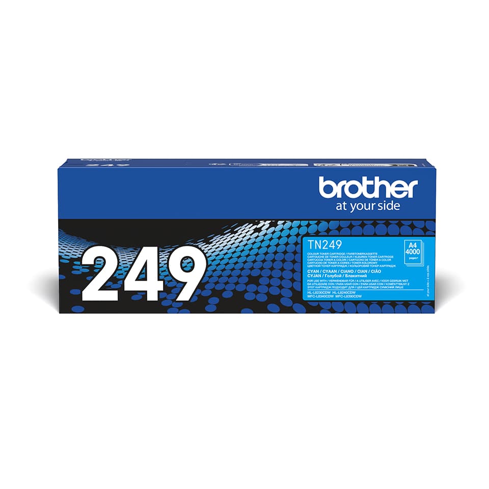 BROTHER TN-249C Cyan Toner Cartridge Prints 4.000 pages