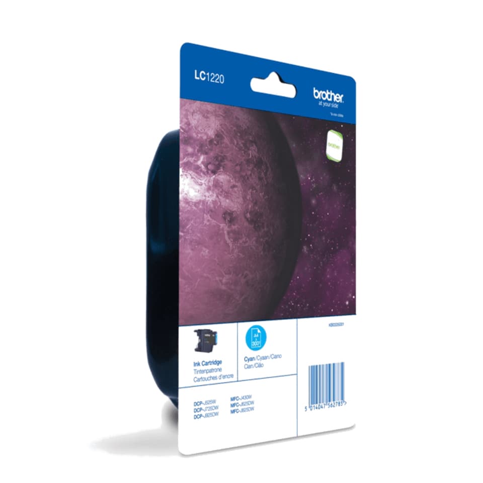 BROTHER LC-1220 ink cartridge cyan standard capacity 300 pages 1-pack blister without alarm