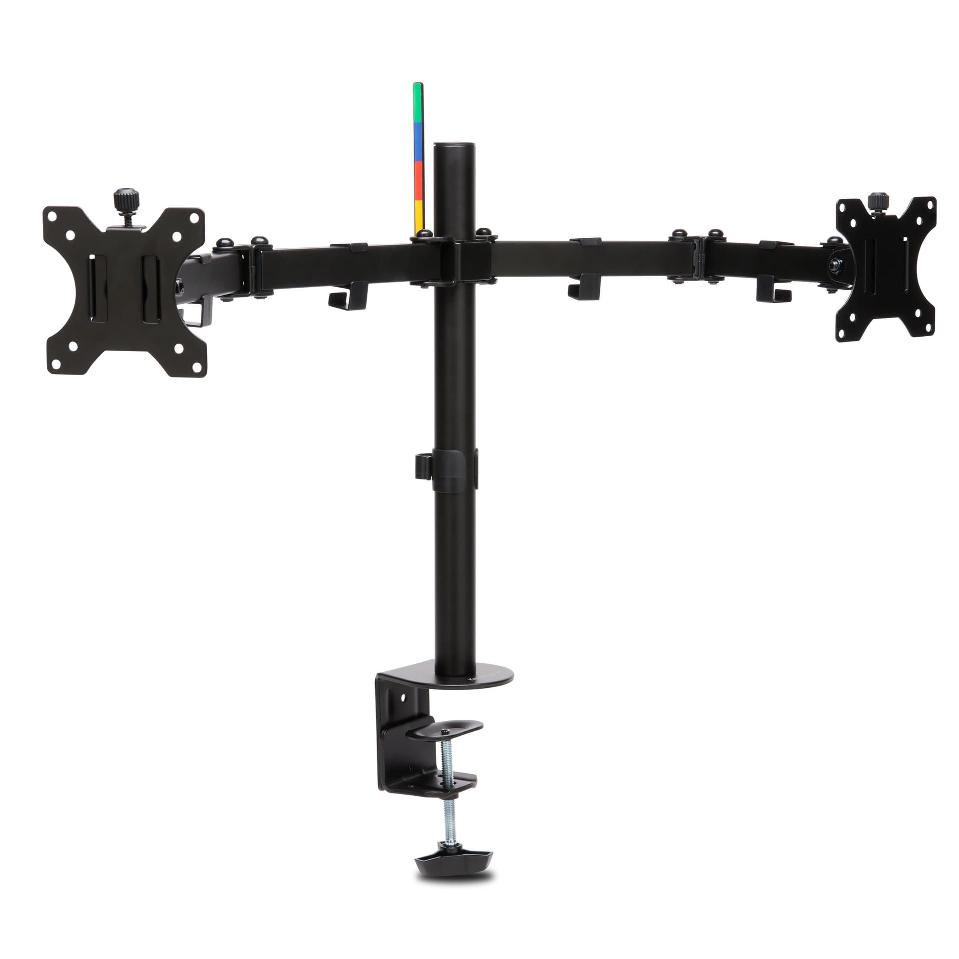 Kensington SmartFit Ergo Dual Extended Monitor Arm - Kit de montagem - braço ajustável - para 2 monitores - metal - preto - tamanho de tela: até 32'' - Computador de mesa, abraçadeira C, anel isolante, montável na secretária
