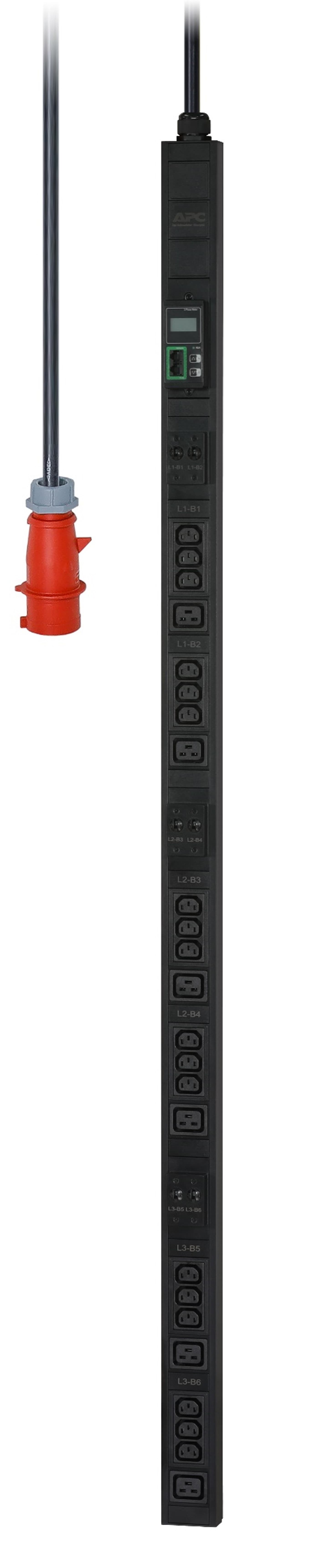 APC Easy Metered Rack PDU EPDU1232M - Unidade de distribuição de potência (montável em bastidor) - AC 400 V - 22000 VA - 3 fases - Ethernet - entrada: IEC 60309 3P+N+PE - conectores de saída: 24 (21 x IEC 60320 C13, 3 x IEC 60320 C19) - 0U - 1.98 m c