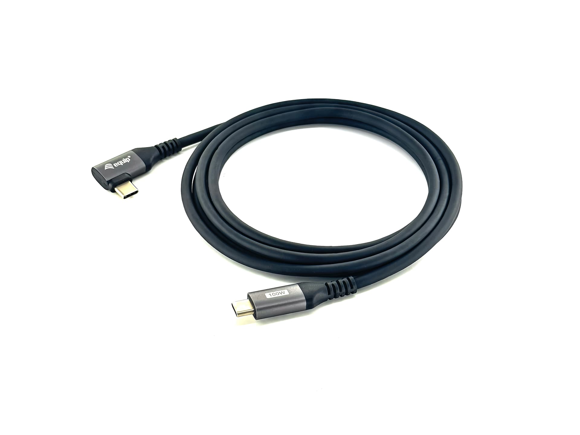 EQUIP CABO USB-C PARA USB-C 90º M/M 100W COM EMARK 1MT
