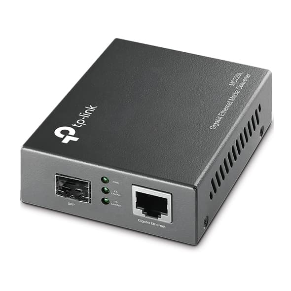 TP-LINK 1000Mbps RJ45 to 1000Mbps SFP slot supporting MiniGBIC modules switching power adapter chassis mountable