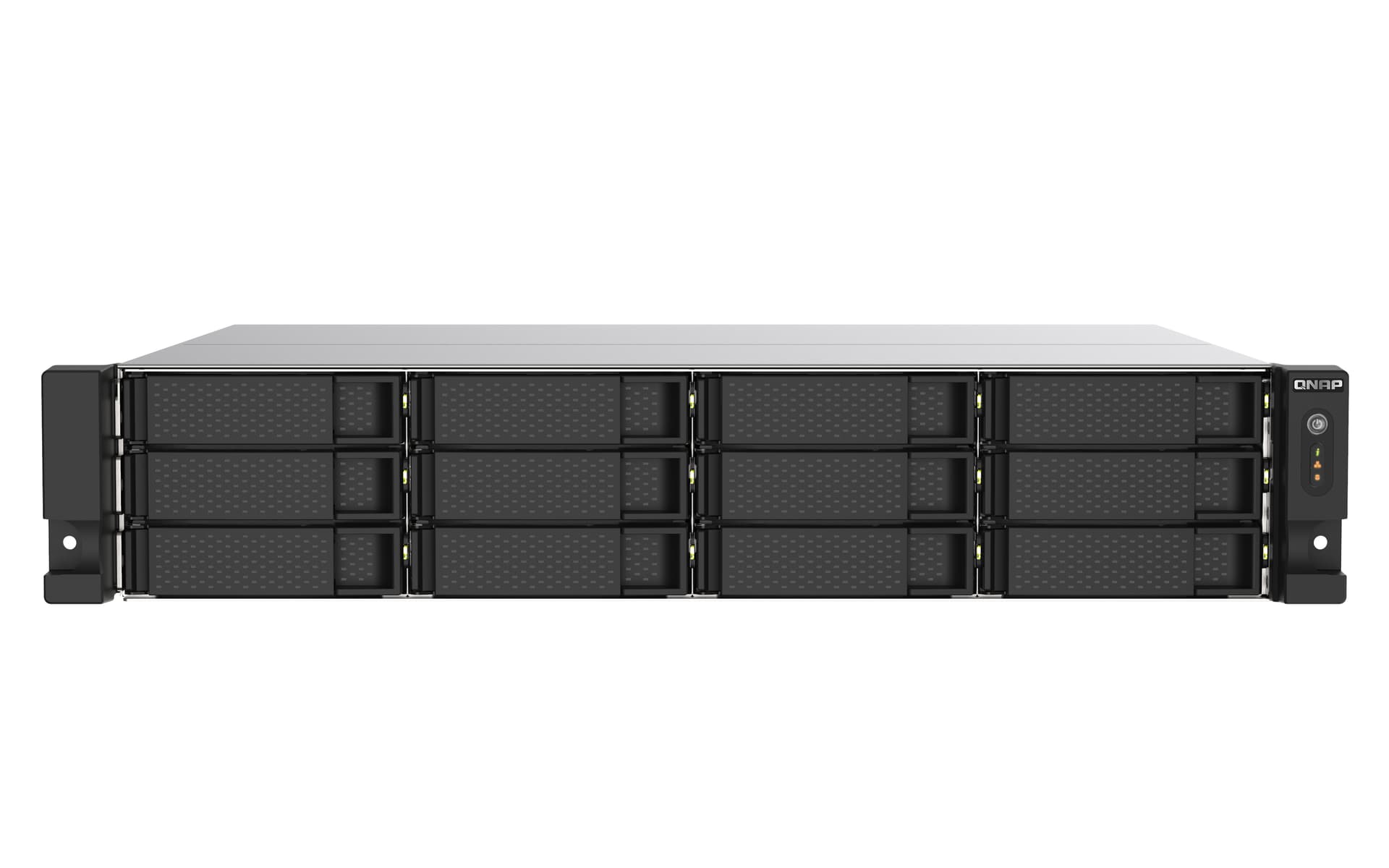 QNAP TS-1273AU-RP - Servidor NAS - 12 baias - montável em bastidor - SATA 6Gb/s - RAID (expansão de disco rígido) 0, 1, 5, 6, 10, JBOD, 5 hot spare, 6 sobressalentes, reserva 10 - RAM 8 GB - Gigabit Ethernet / 2.5 Gigabit Ethernet - iSCSI assistência