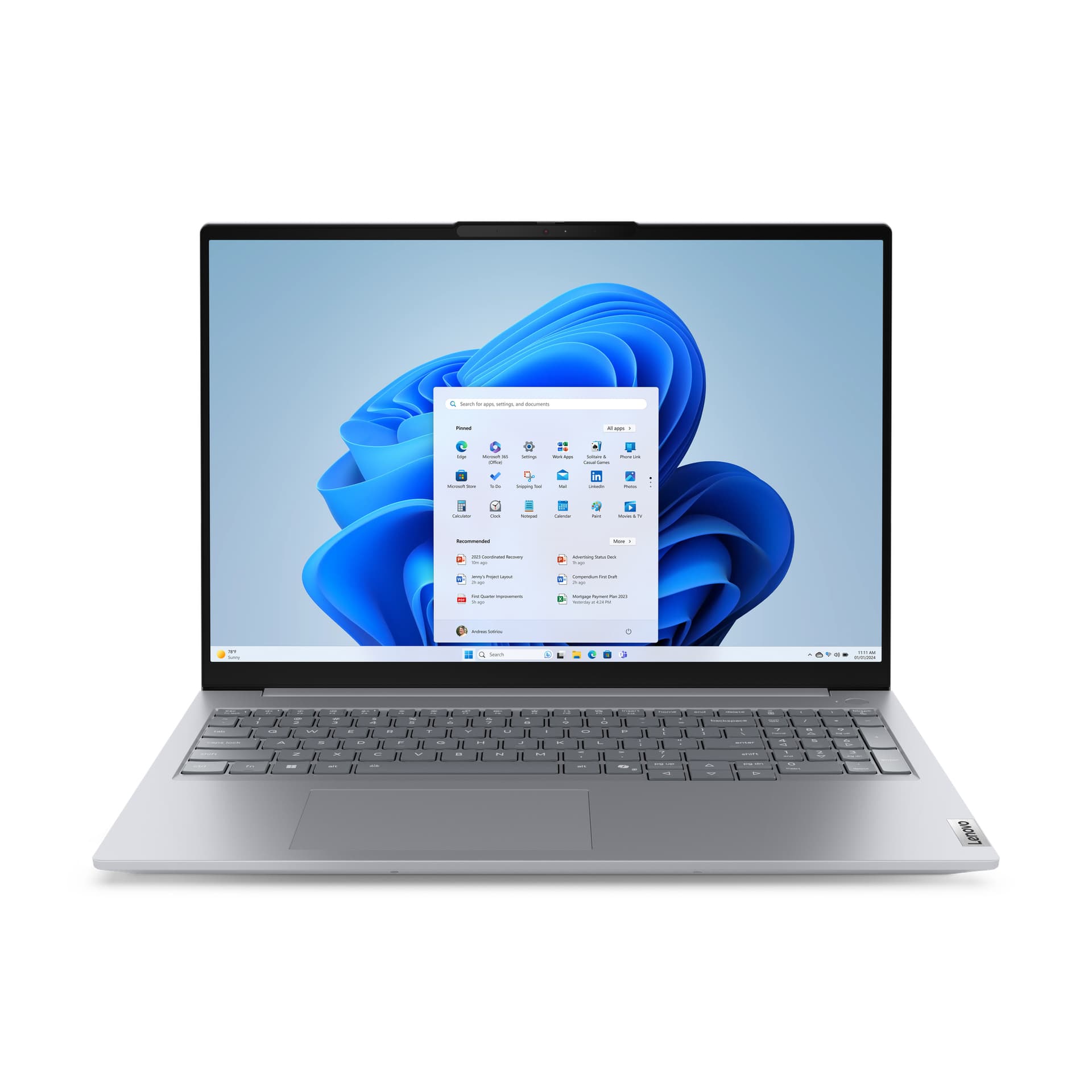 Lenovo ThinkBook 16 G8 IAL, Intel Core Ultra 7, 40,6 cm (16"), 1920 x 1200 pixels, 32 GB, 512 GB, Windows 11 Pro