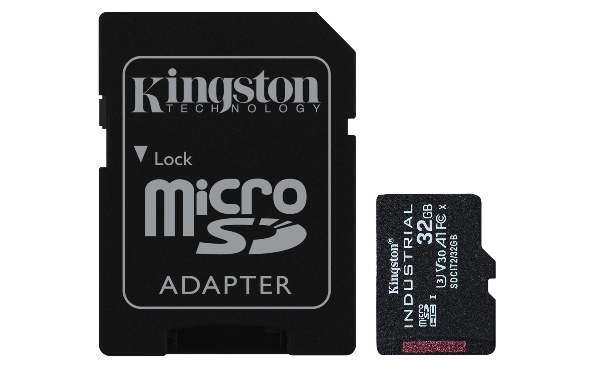 Kingston Industrial - Cartão de memória flash (adaptador microSDHC a SD Incluído) - 32 GB - A1 / Video Class V30 / UHS-I U3 / Class10 - microSDHC UHS-I