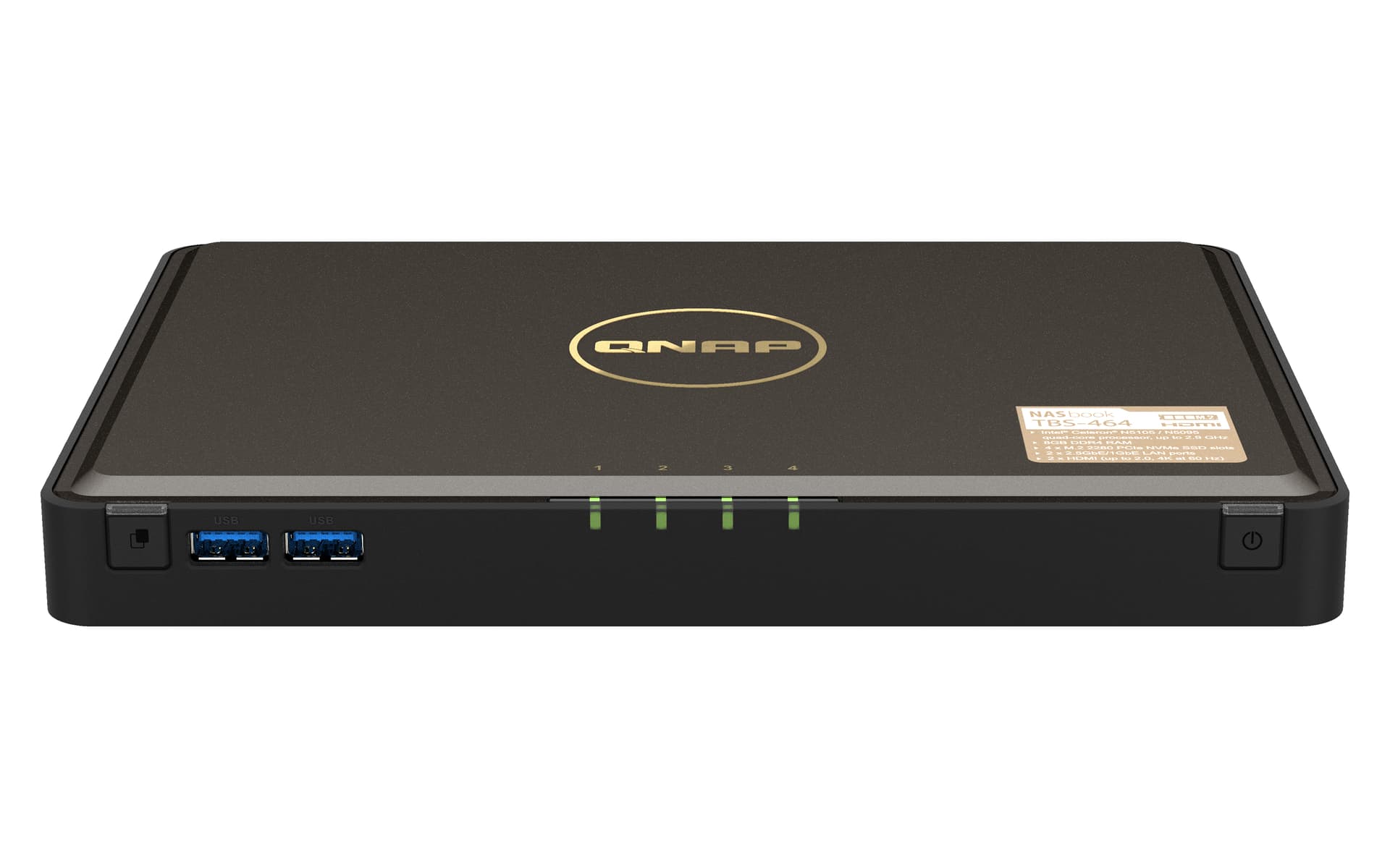 QNAP TBS-464, Intel® Celeron®, 8 GB, 0 TB, QNAP Turbo System