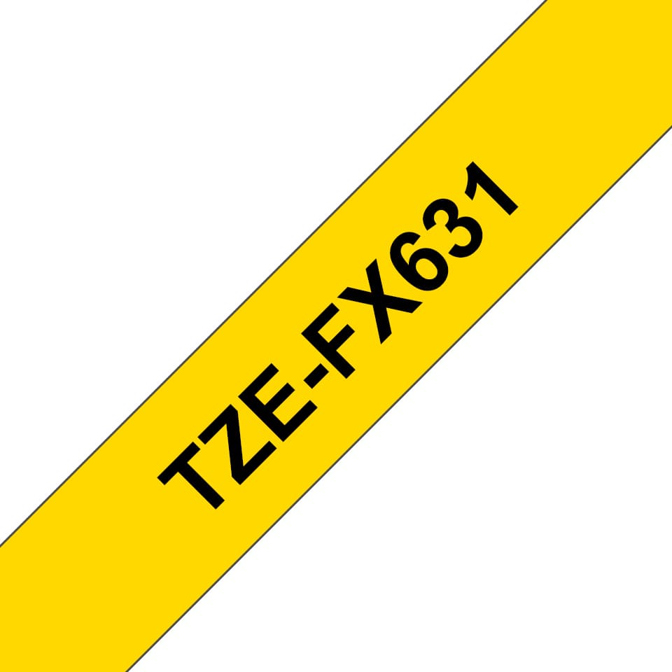 BROTHER P-Touch TZE-FX631 black on yellow 12mm