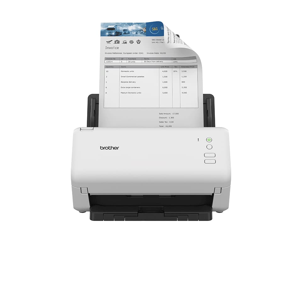 Brother ADS-4100 - Escaneador de documento - CIS duplo - Duplex - A4 - 600 ppp x 600 ppp - até 35 ppm (mono) / até 35 ppm (cor) - ADF (60 folhas) - até 5250 varreduras por dia - USB 3.0, USB 2.0 (Host)