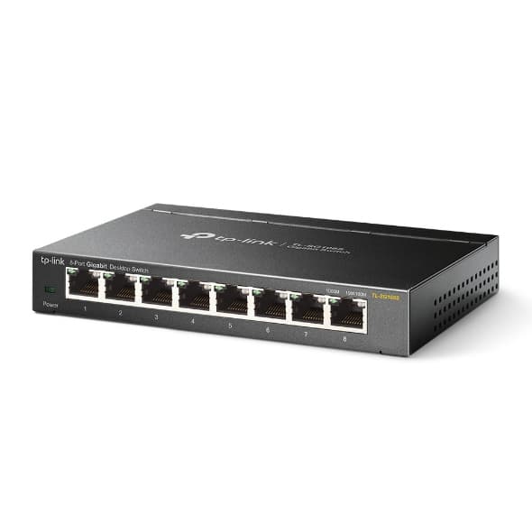 TP-LINK TL-SG108S 8-Port Desktop Gigabit Ethernet Switch Steel Case