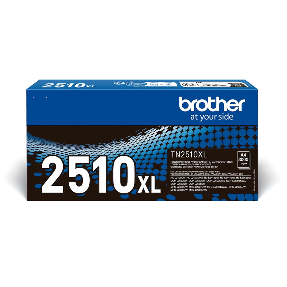 BROTHER TN2510XL Black Toner Cartridge ISO Yield up to 3.000 pages
