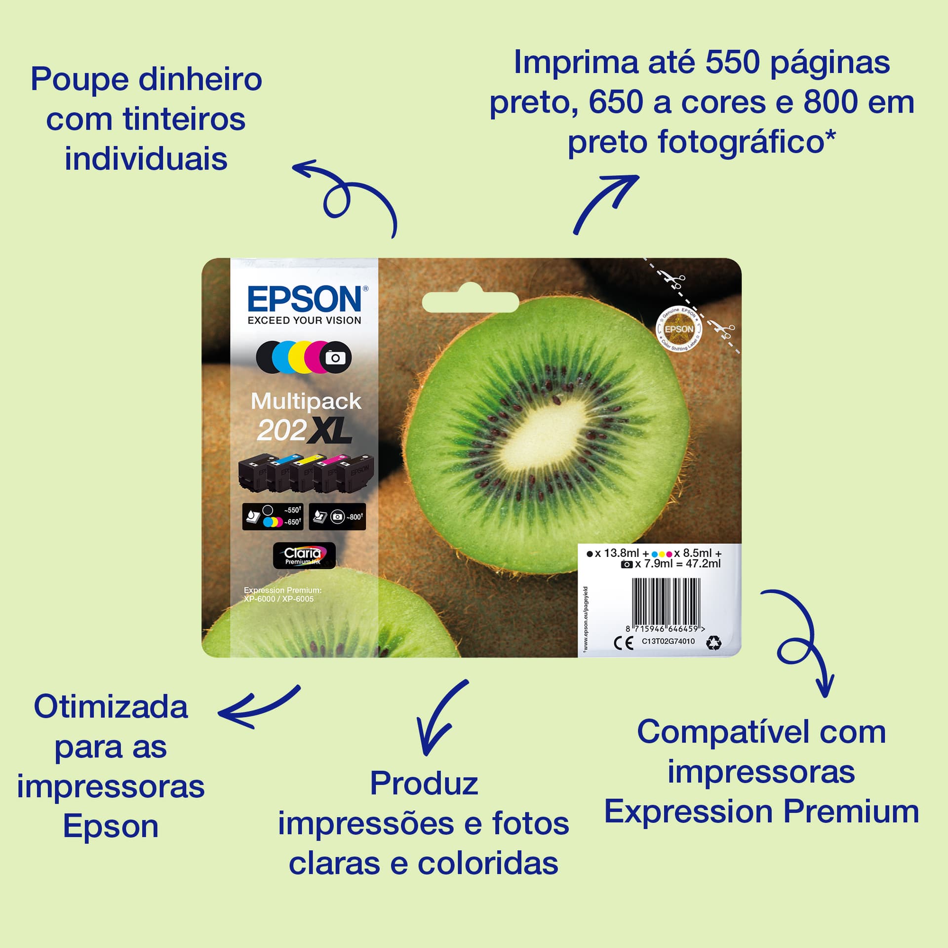 Tinteiro EPSON 202 Magenta - Expression Premium XP-600x/610x