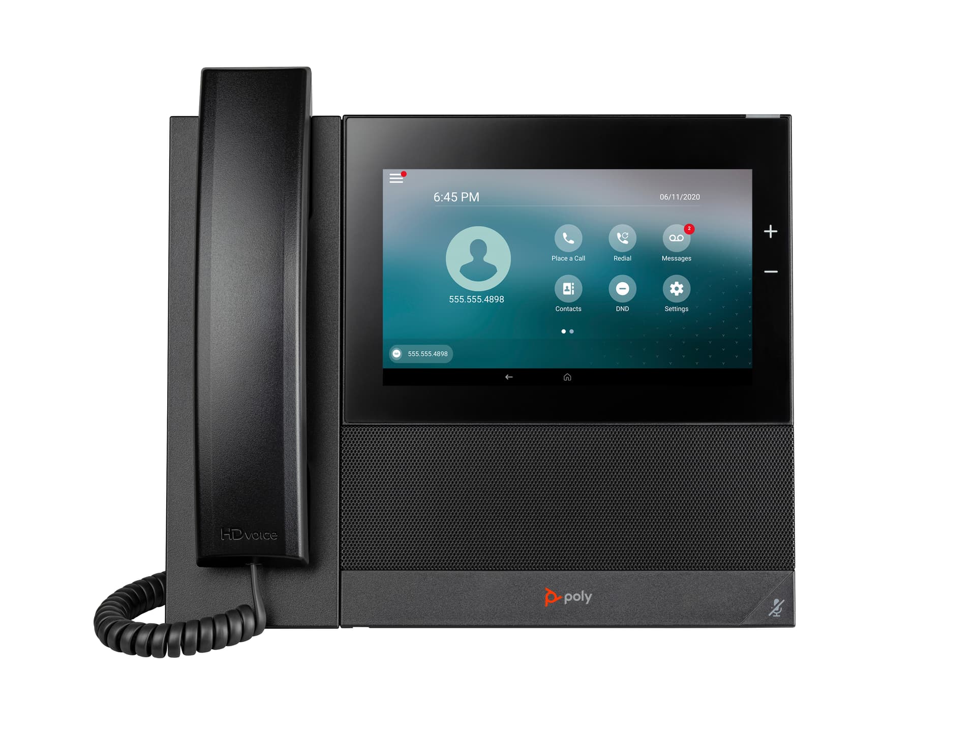 HP Poly Telefone Multimédia Empresarial Poly CCX 600 com Open SIP e PoE, 12,7 cm (5"), 1024 x 600 pixels