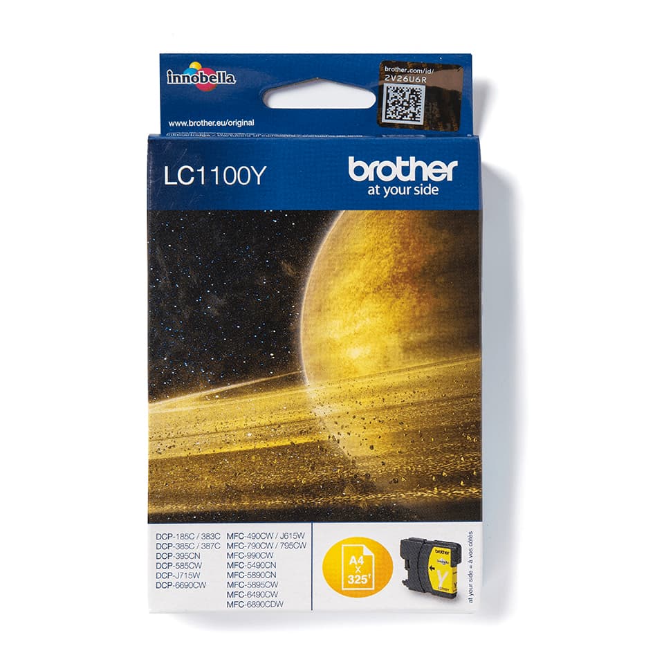 Tinteiro BROTHER LC1100Y Amarelo - MFC-6490CW, DCP-385C/585CW