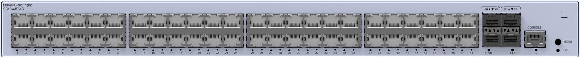 HUAWEI S310-48T4S SWITCH 48 10/100/1000BASE-T PORT 4GE SFP PORT AC POWER