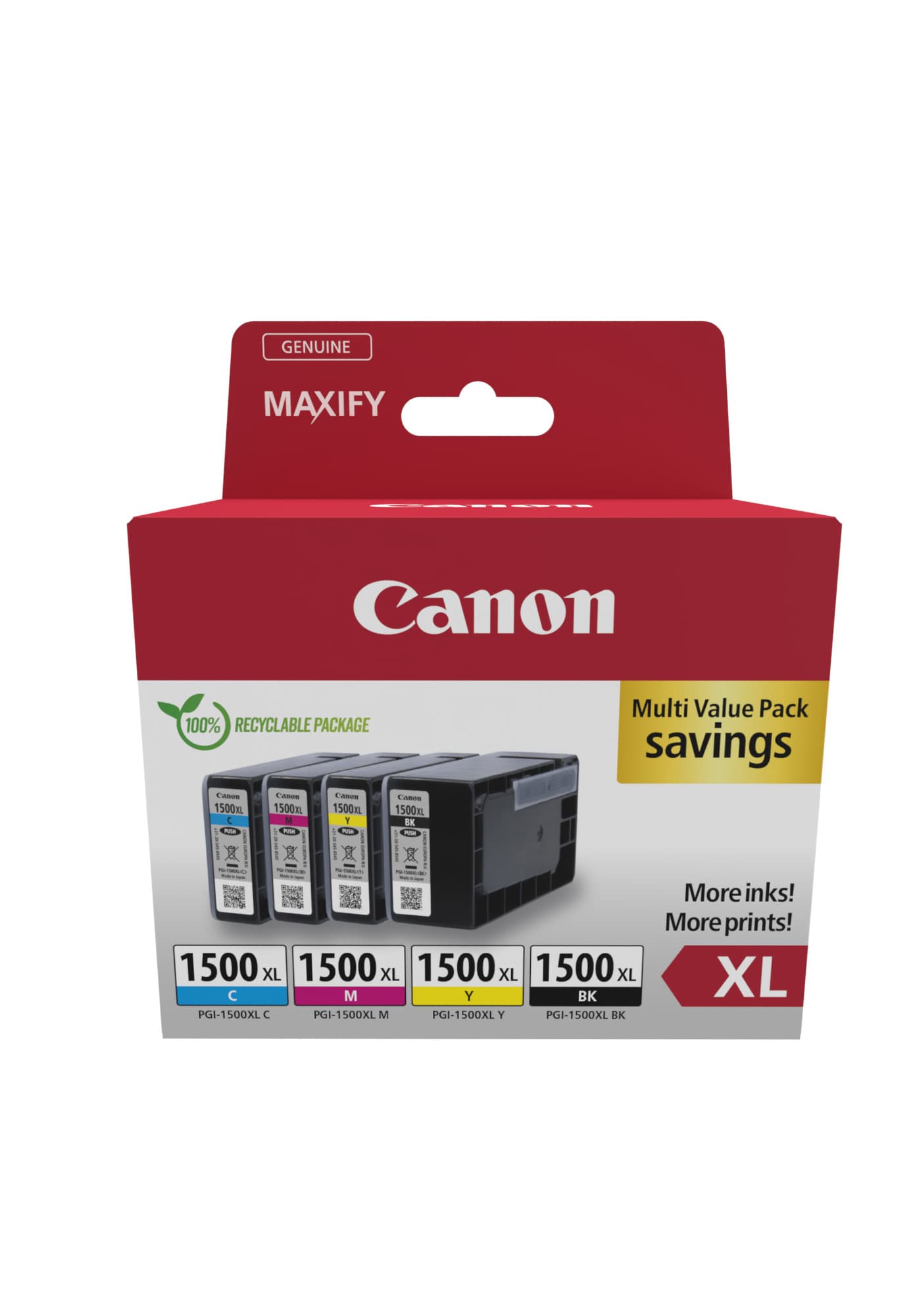 CANON PGI-1500XL Ink Cartridge BK/C/M/Y MULTI