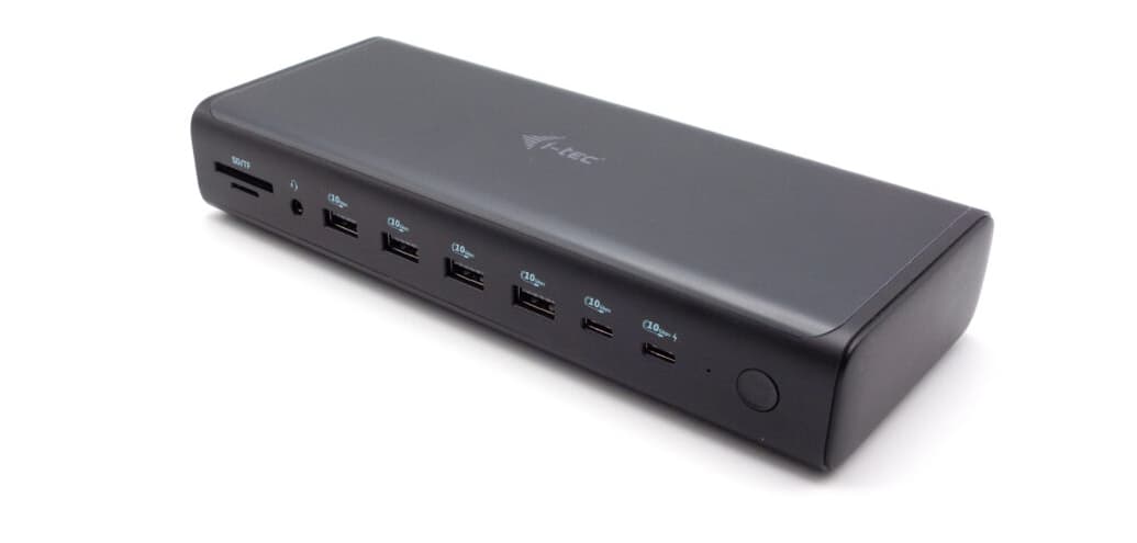 I-TEC Universal 6x 4K Display DS 6x4K 2xDP 2xHDMI 2xUSB-C 1xGLAN 2xUSB-C Gen.2 4xUSB 3.2 1xAudio/Mic Jack 1xSD/microSD Kl PD 140W KL