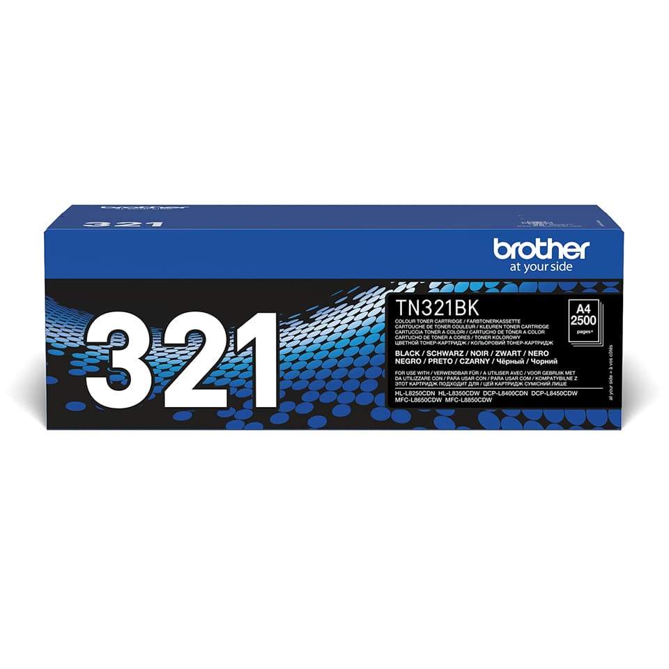 Brother TN321BK - Preto - original - cartucho de toner - para Brother DCP-L8400CDN, DCP-L8450CDW, MFC-L8650CDW