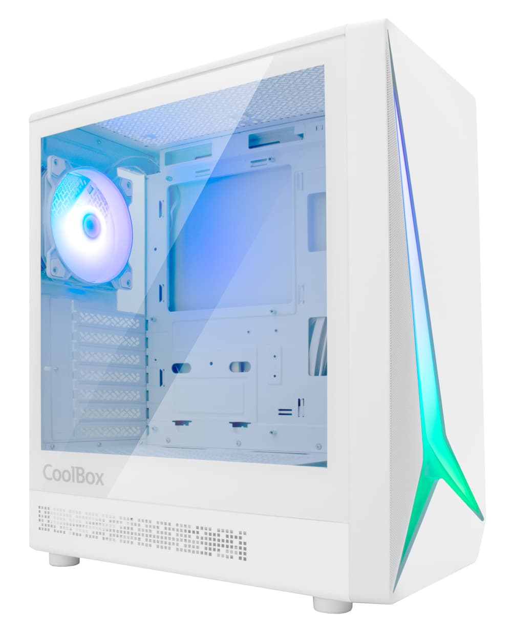 COOLBOX COO-CHA-GA450W-0 ATX GAMING CASE GA450 STARLIGHT WHITE ARGB USB-C 3.2 GEN1 WITHOUT POWER SUPPLY + 1 FAN