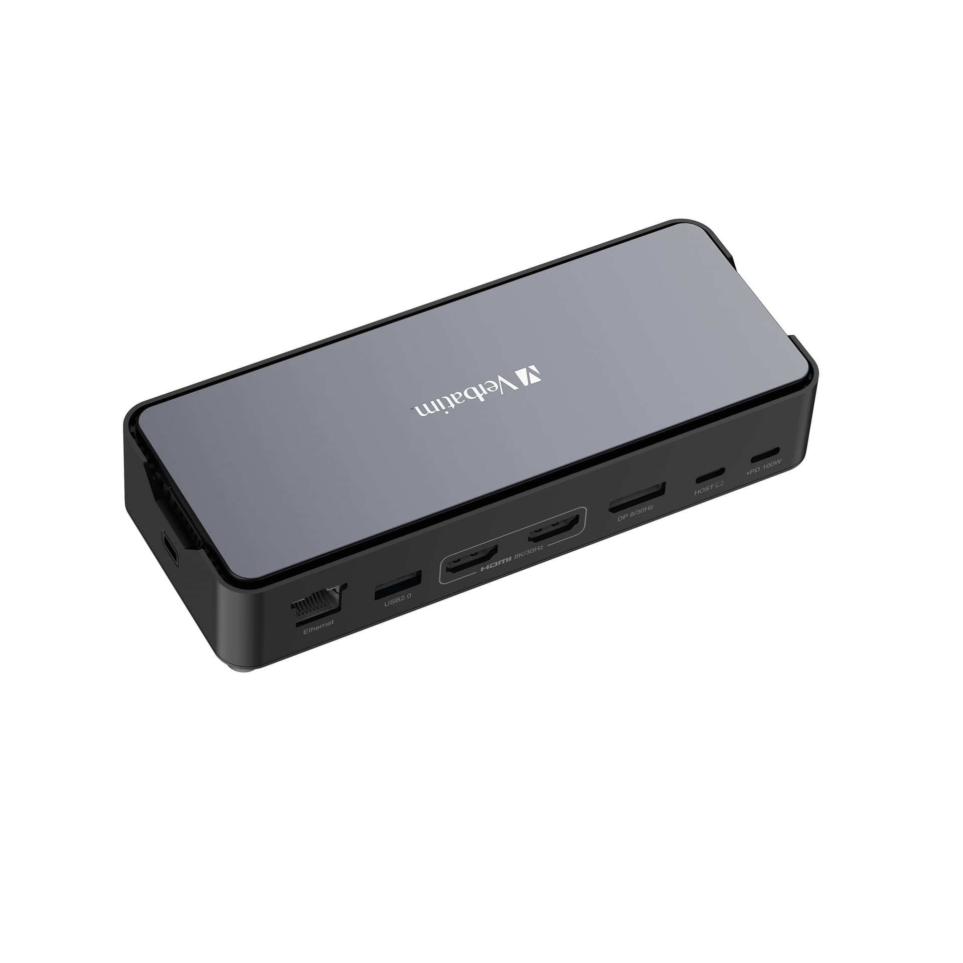 VERBATIM DOCK 8K USB-C 2xHDMI 1xDP 1xSSD SLOT 1xRJ45 3xUSB3.2 CR PD80W