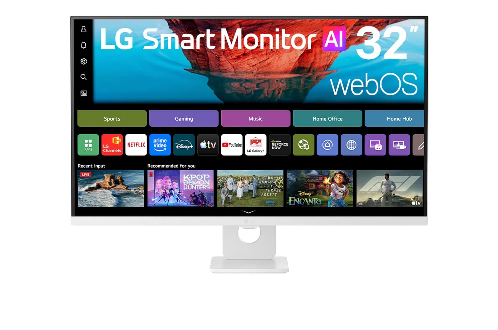 LG SMART MONITOR VA 32" (31.5") 16:9 4K UHD HDMI DP USB-C COLUNAS HAS 32U721SB-W