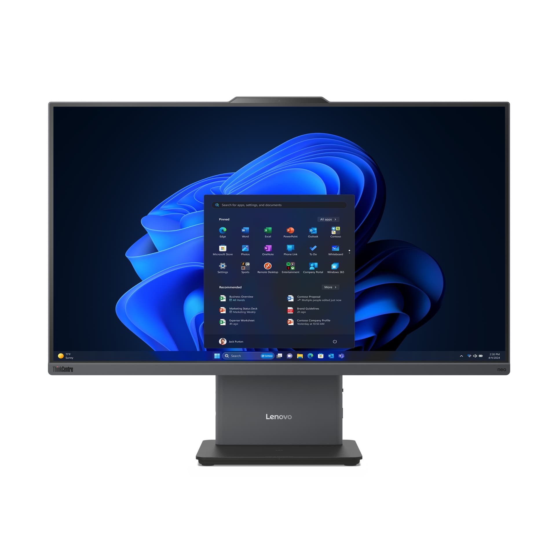 Lenovo ThinkCentre neo 50a 27 Gen 6 LNL, Intel Core Ultra 5, 68,6 cm (27"), 1920 x 1080 pixels, 16 GB, 512 GB, Windows 11 Pro