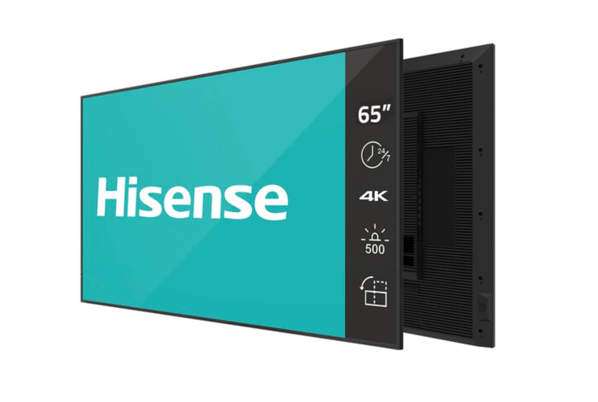 HISENSE MONITOR 65" 4K UHD IPS 4K 500CD 24/7 COLUNAS ANDROID 11 65DM66D