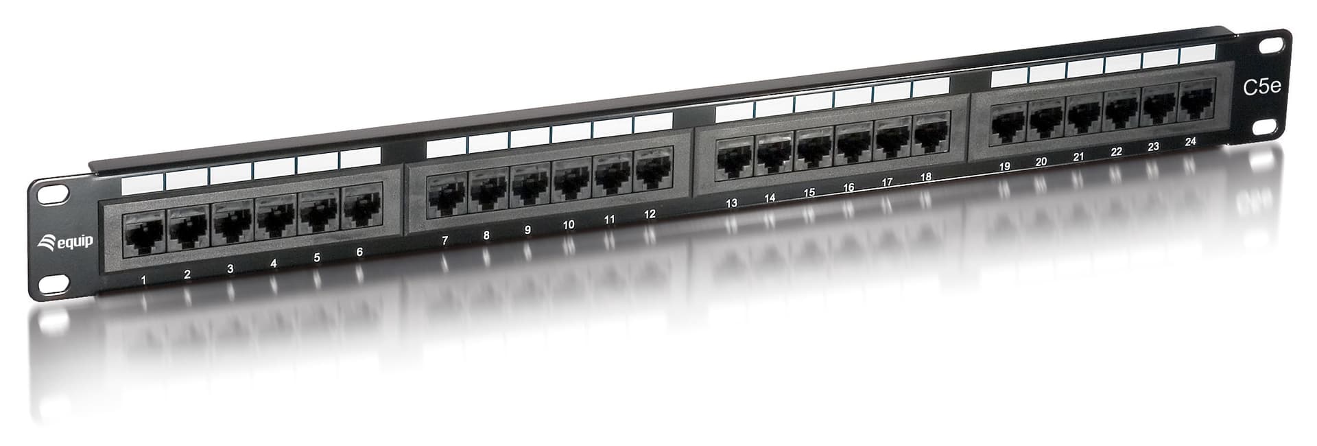 EQUIP PATCH PANEL 19" CAT5E UTP 24PORT 1U PRETO